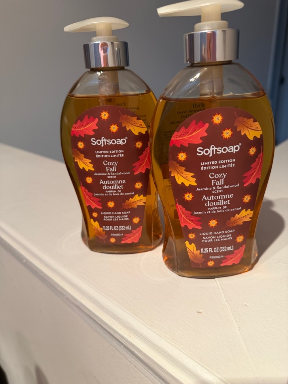 Cozy Fall Liquid Hand Soap - Jasmine & Sandalwood (Amber) set of 2
